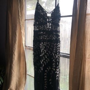 Night Way formal—black dress with silver beading
